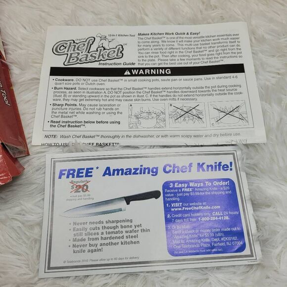 TeleBrands Chef Basket Deluxe NIP - Picture 8 of 8